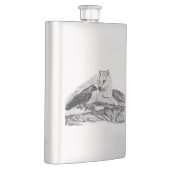 Flasque Wolf et Raven noir et blanc (Droite)