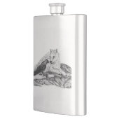 Flasque Wolf et Raven noir et blanc (Gauche)