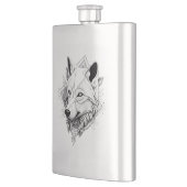 Flasque Wolf Wild Animal Nature Illustration Art tatouage (Gauche)