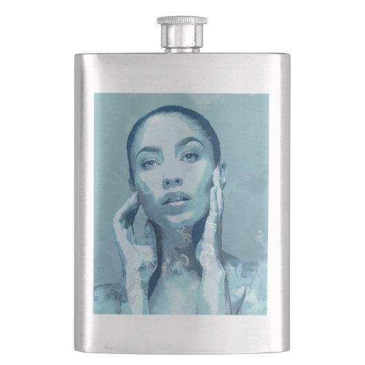 Flasque "Woman in Blue" Premium Canvas (devant)