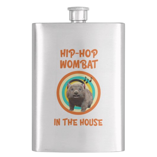 Flasque Wombat Hip-hop Drôle dans la Maison (devant)