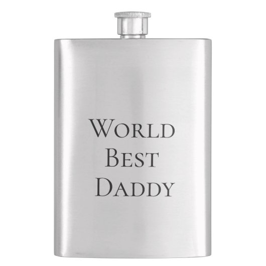 Flasque World best Daddy happy father's day name bold dad  (devant)