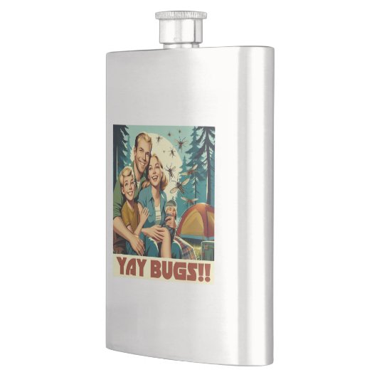 Flasque Yay Bugs Camping Funny (Gauche)
