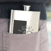 Flasque Yin Yang Black Lotus Blossom (En situation)