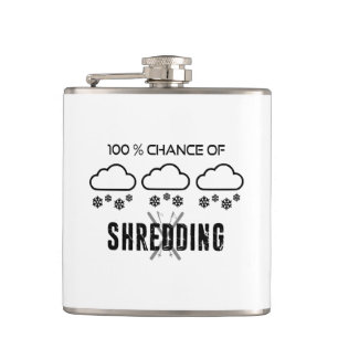 Flasques 100% De Chance De Shredding Météo Prévision Ski