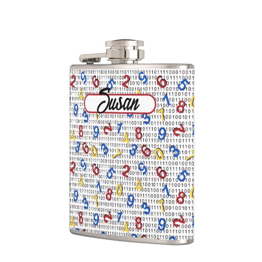 Flasques 123 Numéros Rouge Jaune Bleu Bleu Blancs Binary (Gauche)