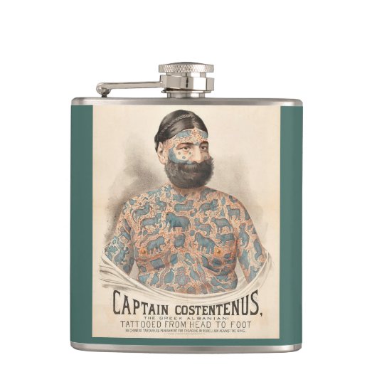 Flasques 1880 Capitaine Costentenus homme tatoué (Devant)