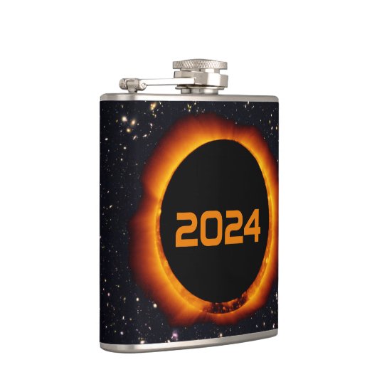 Flasques 2024 Éclipse solaire totale Date Ciel étoilé (Droite)