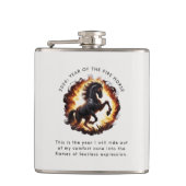 Flasques 2026 Year of the Fire Horse Motivational Quote (Devant)