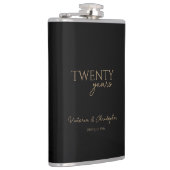 Flasques 20 Ans Anniversaire de Mariage écriture or (Droite)