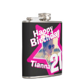 Flasques 21e anniversaire star photo filles hip flask (Droite)
