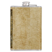 Flasques 21e anniversaire Vintage Retro Rustic Monogramme P (Dos)