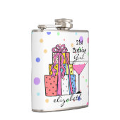 Flasques 21ème Fille d'anniversaire (Droite)