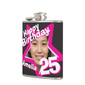 Flasques 25e anniversaire star photo filles hip flask (Gauche)