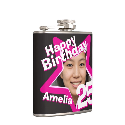Flasques 25e anniversaire star photo filles hip flask (Droite)