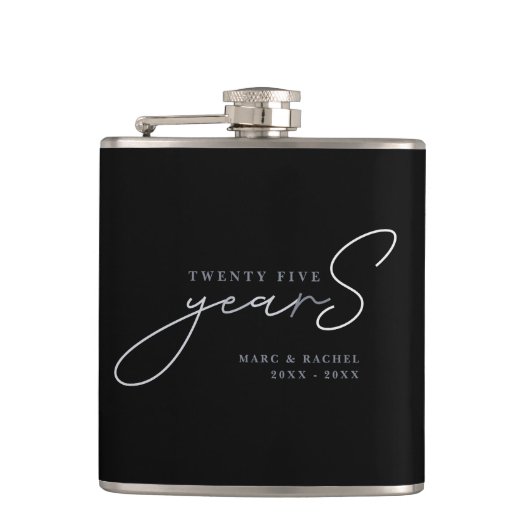 Flasques 25th Silver Wedding Anniversary Gift (Devant)