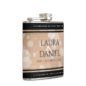 Flasques 28e anniversaire du Mariage de lin élégant (Droite)