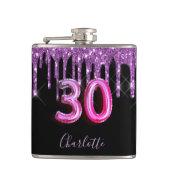 Flasques 30e anniversaire noir violet parties scintillant d (Devant)