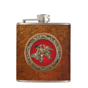 Flasques [400] Hokusai - Shoki Riding Shishi Lion