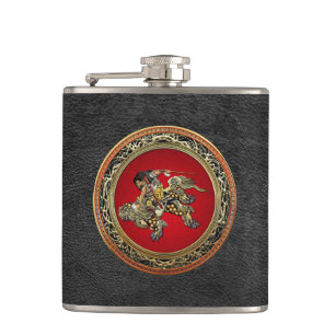 Flasques [400] Hokusai - Shoki Riding Shishi Lion