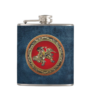 Flasques [400] Hokusai - Shoki Riding Shishi Lion