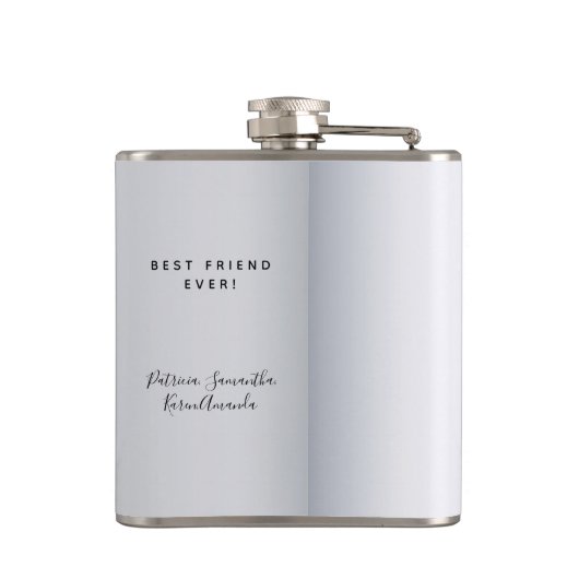 Flasques 40 anniversaire fabuleux script monogramme argent (Dos)