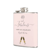 Flasques 40 fabuleux anniversaire rose or blush photo (Gauche)