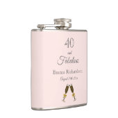Flasques 40 fabuleux anniversaire rose or blush rose monogr (Droite)
