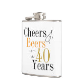 Flasques 40e anniversaire Cheers et bières minimal (Gauche)