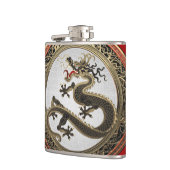 Flasques [500] Dragon oriental sacré noir et or (Gauche)