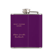 Flasques 50 fabuleux anniversaire violet or script monogram (Dos)