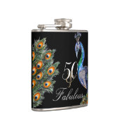 Flasques 50 & Fabuleux Elegant Aquarelle Peacock Anniversai (Droite)