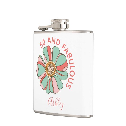 Flasques 50 Fabuleux Fleur Rose (Gauche)