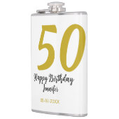 Flasques 50e anniversaire ajouter nom date année noire modè (Gauche)