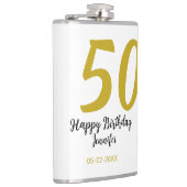 Flasques 50e anniversaire ajouter nom date année noire modè (Droite)