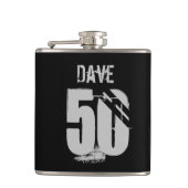 Flasques 50e anniversaire Black Name Bold Personnalisé (Devant)