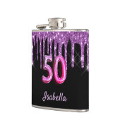 Flasques 50e anniversaire noir violet parties scintillant m (Gauche)