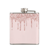 Flasques 50e anniversaire rose or parties scintillant rose  (Dos)