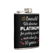 Flasques 55e anniversaire du Mariage I - Emerald Funny Coup (Droite)