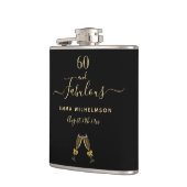 Flasques 60 fabuleux anniversaire noir monogramme photo (Gauche)