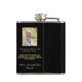 Flasques 60 fabuleux anniversaire noir monogramme photo (Dos)