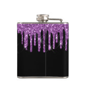Flasques 60 Fabuleux anniversaire noir violet script de par (Dos)