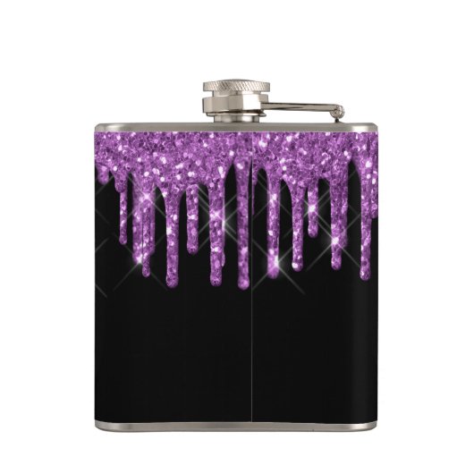 Flasques 60 Fabuleux anniversaire noir violet script de par (Dos)