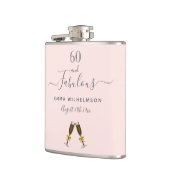 Flasques 60 fabuleux anniversaire rose or blush photo (Gauche)