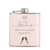 Flasques 60 fabuleux anniversaire rose or blush photo (Devant)