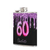 Flasques 60e anniversaire noir violet parties scintillant d (Gauche)