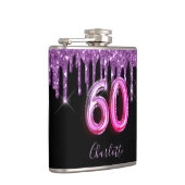 Flasques 60e anniversaire noir violet parties scintillant d (Droite)