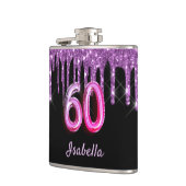 Flasques 60e anniversaire noir violet parties scintillant m (Gauche)