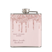 Flasques 60e anniversaire rose or parties scintillant amis  (Dos)