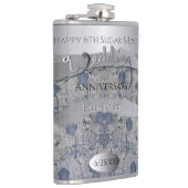 Flasques 6e anniversaire Mariage de la Fiole de sucre et de (Droite)